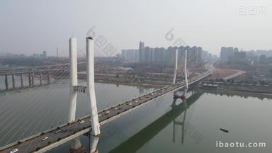 湖南湘潭湘江二桥航拍